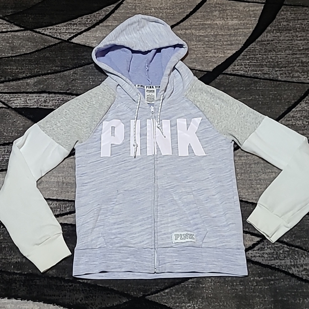 VS PINK 2016 Everyday Color Block Full-zip Hoodie Jacket Shirt PRICE FIRM
